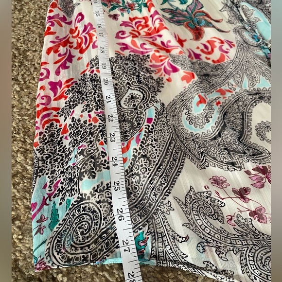 Daniel Rainn DR2 Blouse Womens Plus 2X Paisley Floral Balloon 3/4 Sleeve 2 Piece - Picture 15 of 15